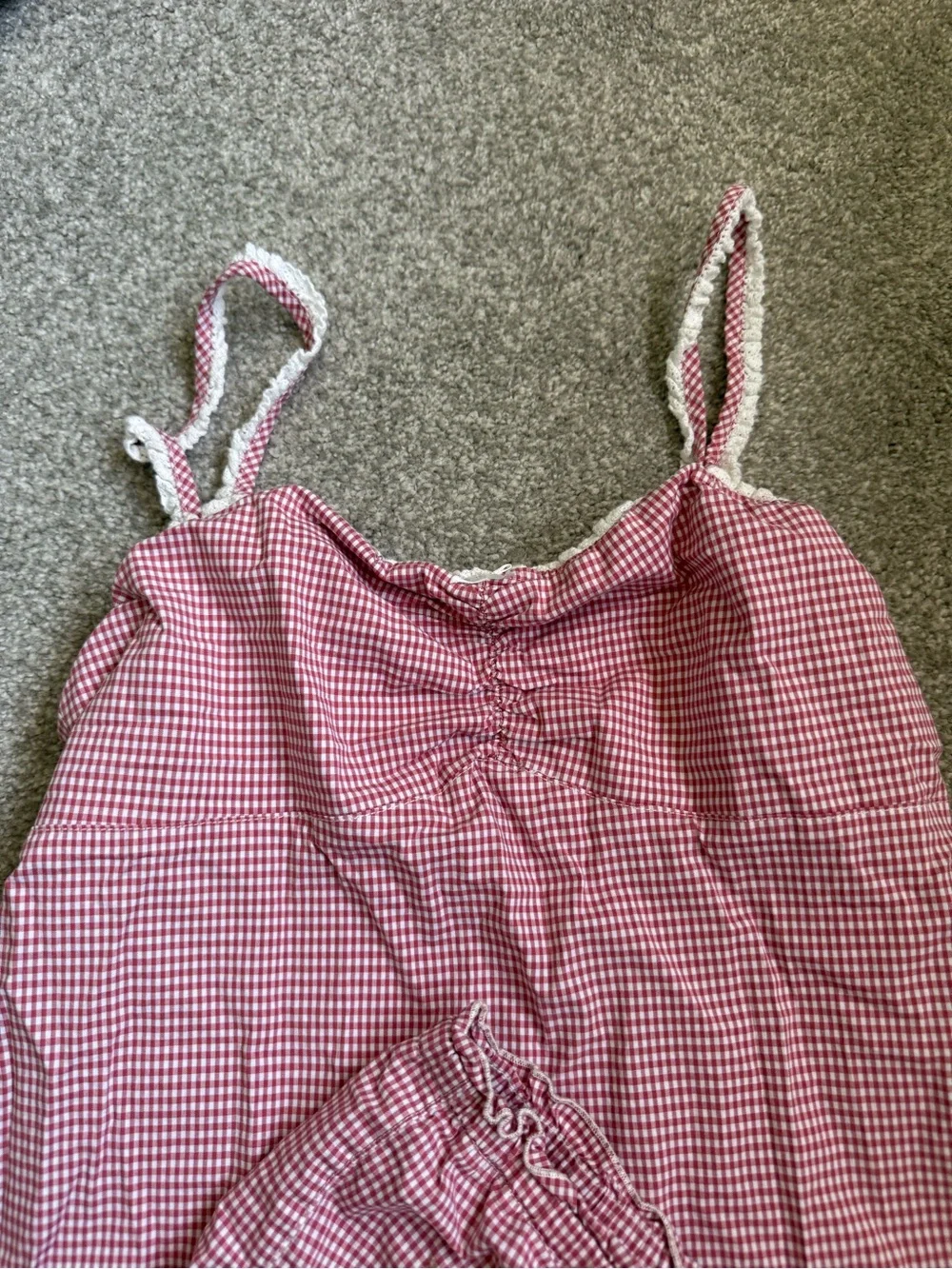 Brandy Melville Red Gingham Cami & Short Sleep Set - Picture 3 of 4